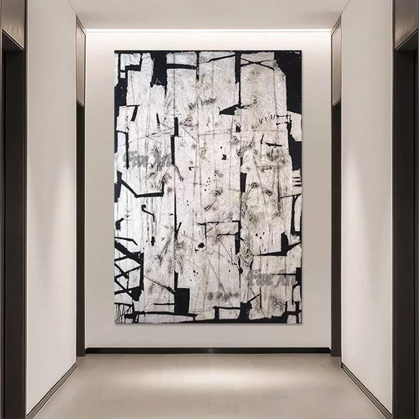 

Оптовая продажа, картина маслом ручной работы, абстрактный дизайн, стильное акриловое украшение, Безрамная Картина на холсте для спальни