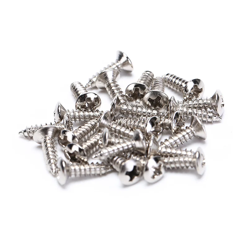 

25PCS/Set Electric Guitar Screws for Pickguard Back Plate Mount DIY Luthier Tool Guitar Accessories 3*12mm