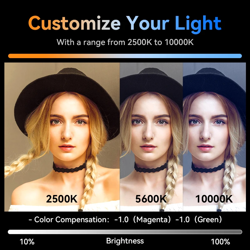 Фото Ulanzi VL360 RGB светодиодный Video светильник 38W ручная полноцветная заполняющая лампа 5600LX 3000K-10000K с дверью сарая для студийной съемки Tiktok №5