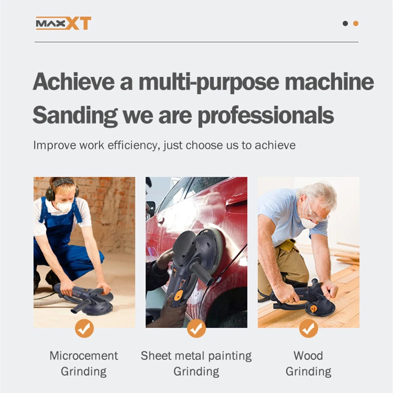 7304 500W Electric Eccentric Sander 6 Gears Speed Adjustment 6 Inch 150mm Wood Sanding Processing Car Polishing Machine 6