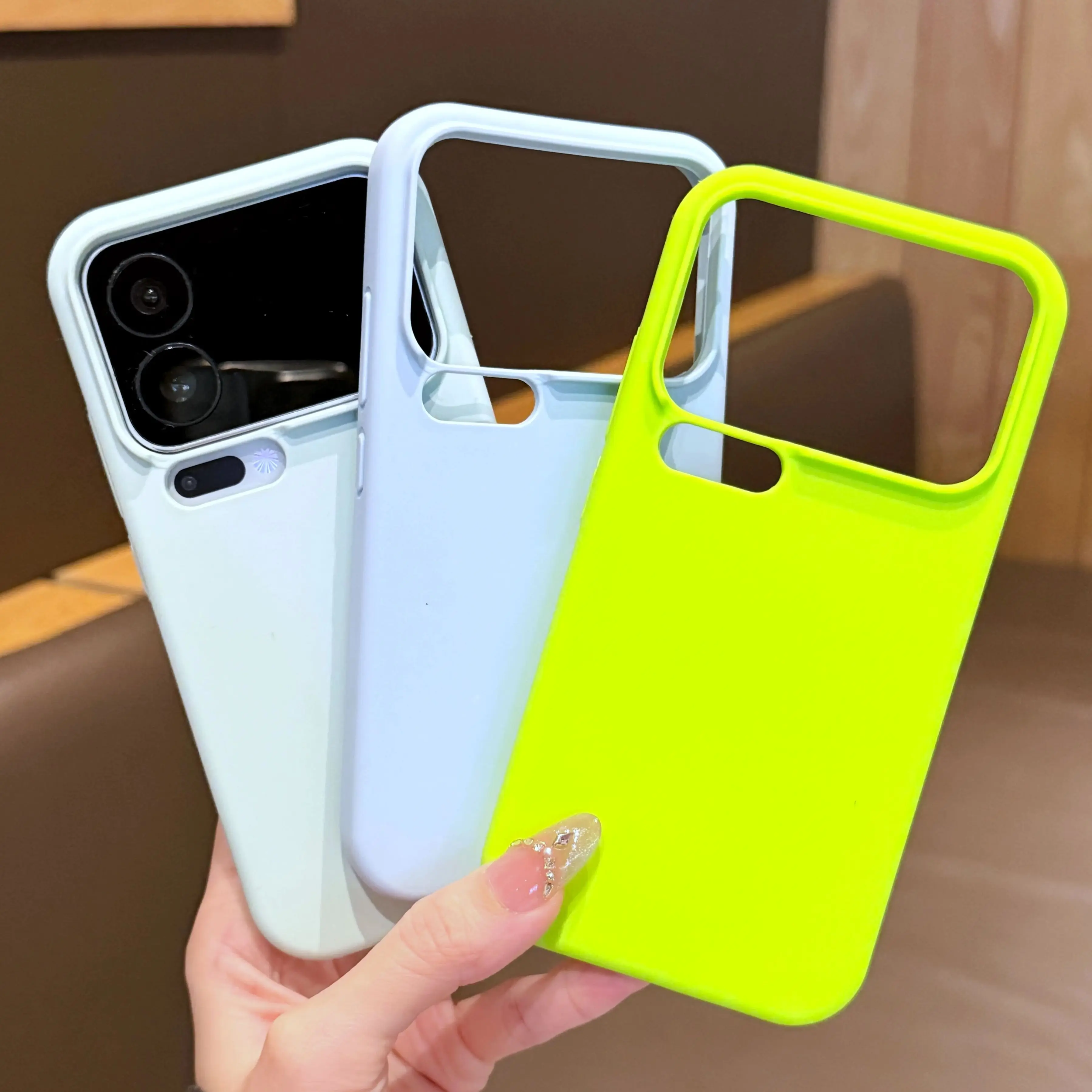 Sleek Matte Shockproof Liquid Silicone Phone Case – Simple Bright Design