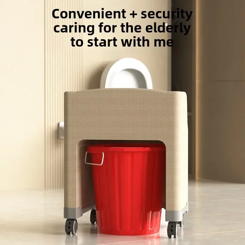 Elderly Mobile Toilets, Squat Toilets Chang To Seated Toilets, Dual-purpose Commode Toilet Bath Chairs Elderly Shower Stools 5