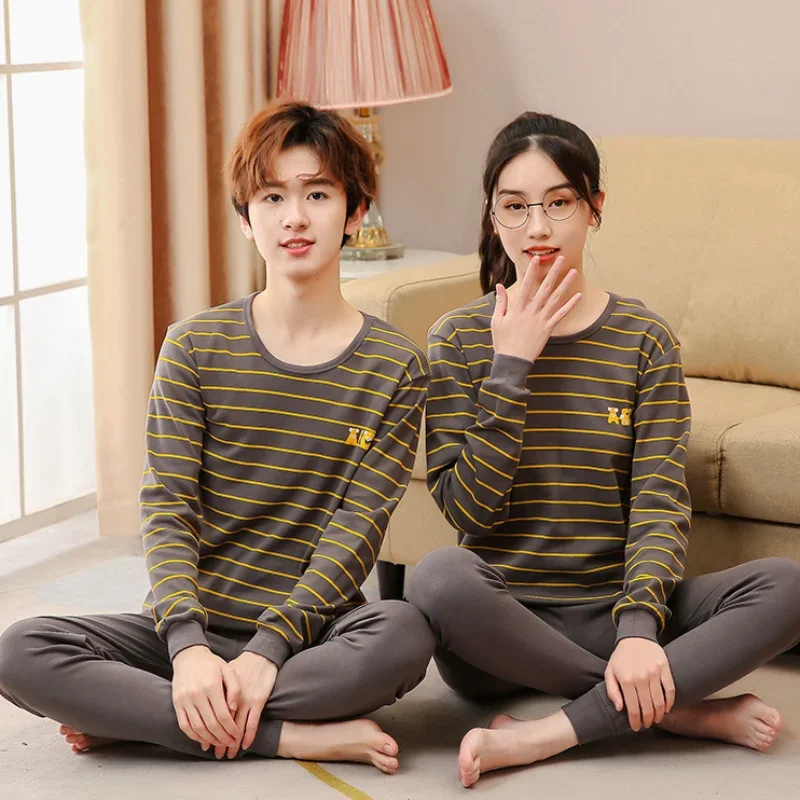 

Детская Хлопковая пижама с длинным рукавом, 12-20 лет