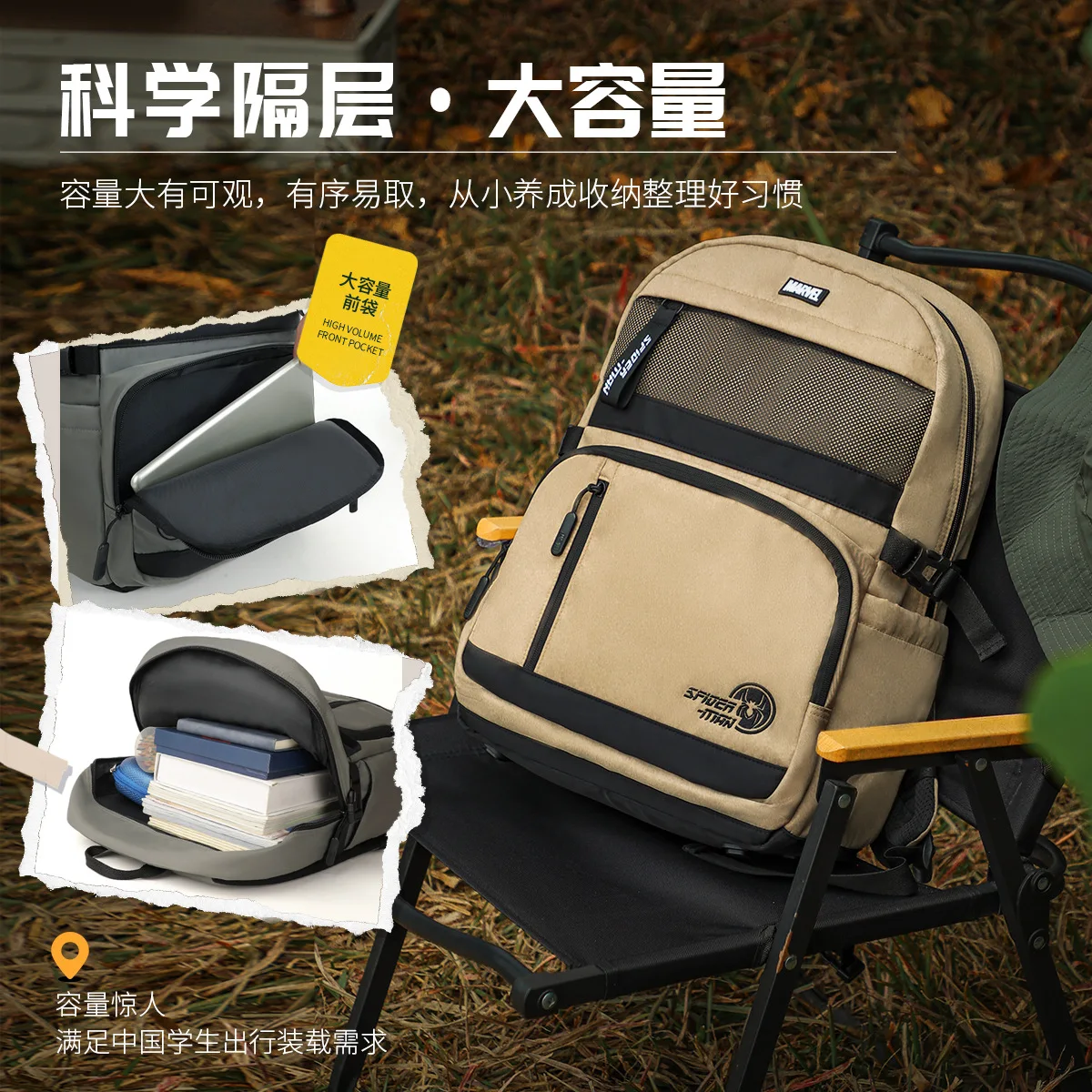 Disney Leisure School Bags For Boys Middle High School Student Shoulder Orthopedic Backpack Spider Man Captain America Mochila