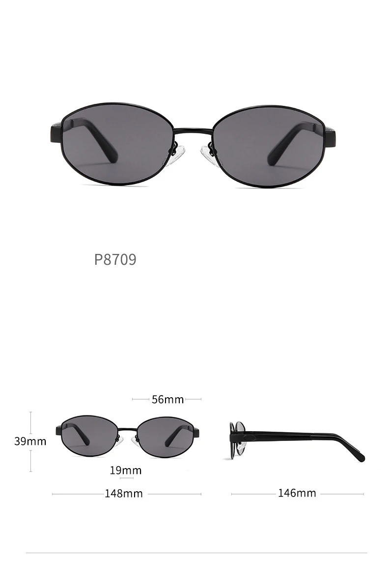 Owalne okulary przeciwsłoneczne polaryzacyjne – styl punk, korekcyjne 0,5–6,0 11