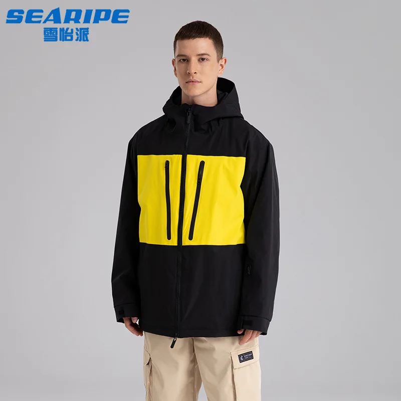 

SEARIPE Ski Jacket Men Women ski suit Waterproof Windproof Breathable Warm Hoodie Outdoor Sports Dual Board Snowboardwear