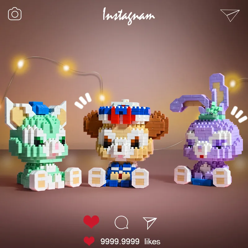 

16 Style Micro Building Blocks Brick Toys Mini Duffy Blocks Cartoon Vharacters Teaching Units Childrens Toy