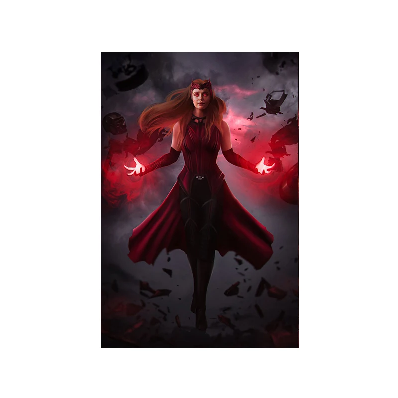 thumbnail image 1 of Póster de la película Doctor Strange en el multiverso de la locura de Disney Avengers, superhéroe, Bruja Escarlata, pintura en lienzo, arte de pared, decoración, 1 of 5
