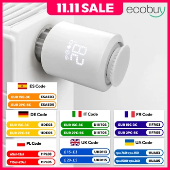 Tuya สมาร์ท ZigBee 3.0 TRV หม้อน้ํา Actuator วาล์ววาล์วหม้อน้ํา Thermostatic อุณหภูมิ Controller สนับสนุน Alexa Google Home 1