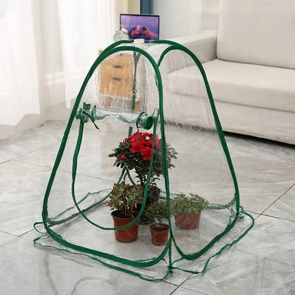 Plants Greenhouse Tent Transparent Folding Horticultural Greenhouse Warm Room Mini Sunroom Garden Nursery Plant Protective Cover