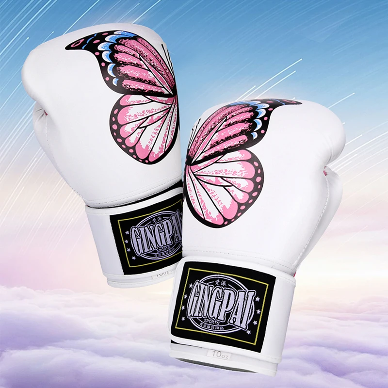 Buttefly Boxing Gloves for Kids Women Kickboxing Training Glove Pro Training Sparring Muay Thai MMA Heavy Bag Gloves 6-12oz