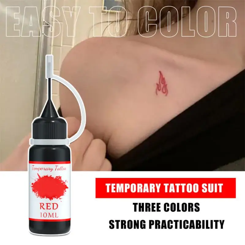 1/2/3 PCS Juice Tattoo Liquid Waterproof Sweatproof And Colorfast Temporary Tattoo Body Painting Art Painless Skeleton Patterns