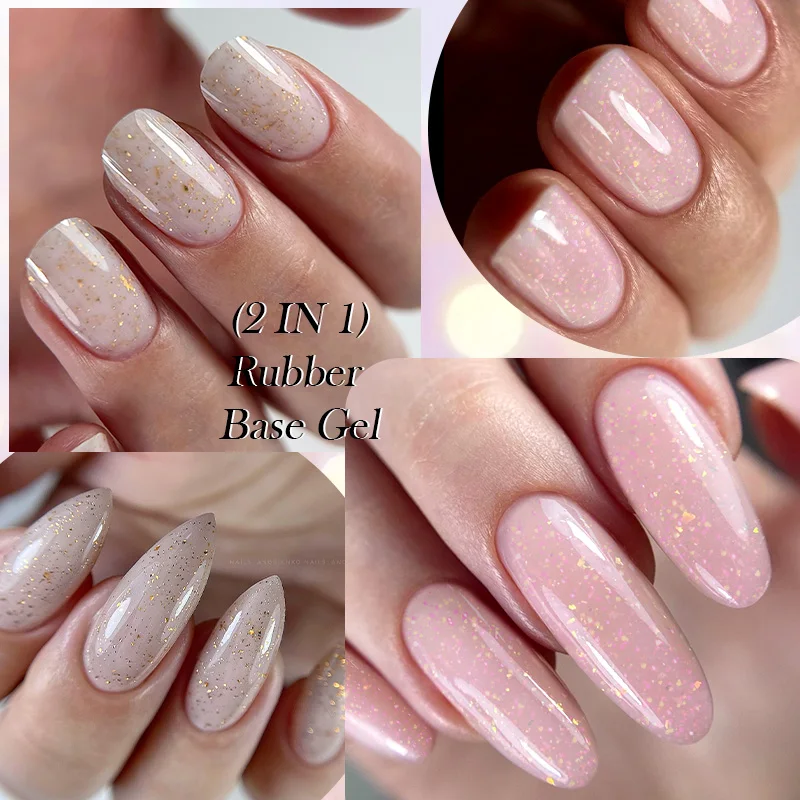Nail Gel Polish LILYCUTE Nude Crystal Rubber Base Natural Color Semi Permanent UV Gel Soak Off