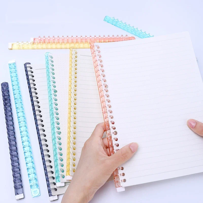 STOBOK 12-Pack Alloy Binder Rings - Golden Loose Leaf Book Clips For Office & School Organization