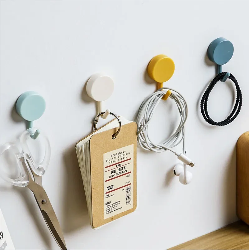Self Adhesive Wall Hook 10PCS Strong Without Drilling Coat Bag Bathroom Door Kitchen Towel Hanger Hooks Home Storage Accessories storage hanger hook