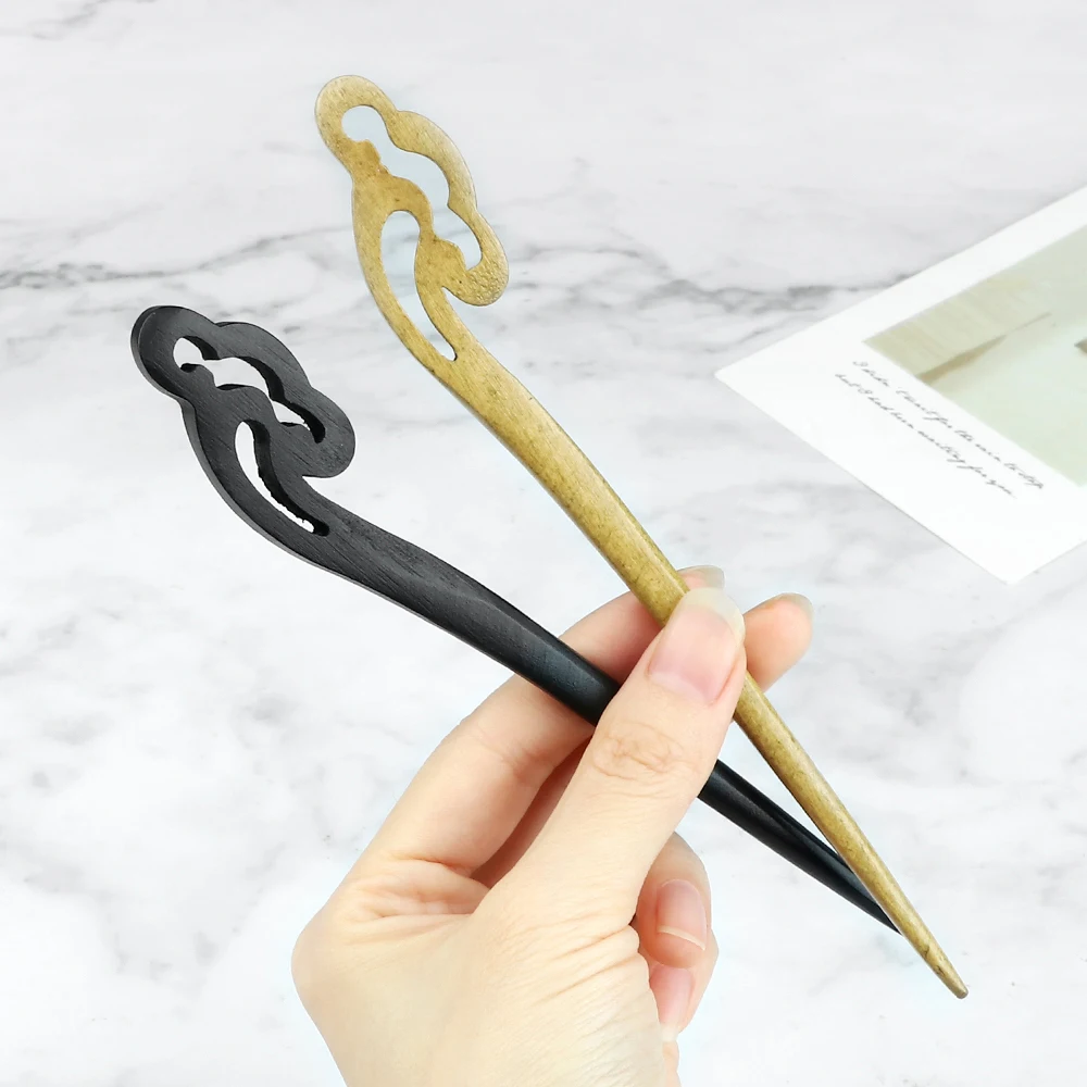 Retro Chinese Style Hairpins Women Wooden Lucky Clouds Hair Sticks Ethnic Antiquity Hair Clip Pin Girls Accessories Jewelry hair accessory,hair clip,hair stick,pearl hairpins