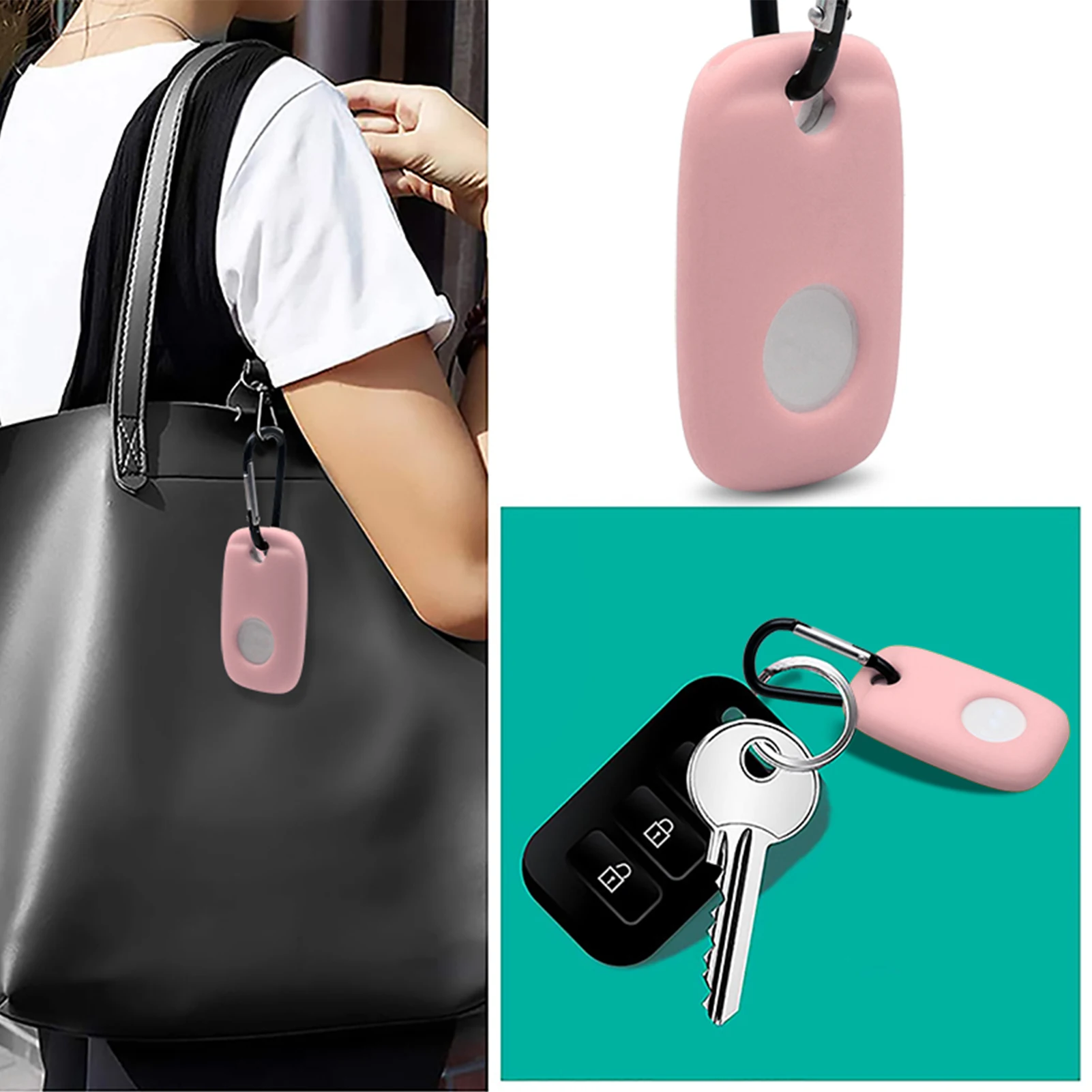 Silicone Case For Tile Pro 2022 2 Pack Anti-Scratch Cover Case Lightweight Soft Full Body Protection With Anti-Loss Carabiner
