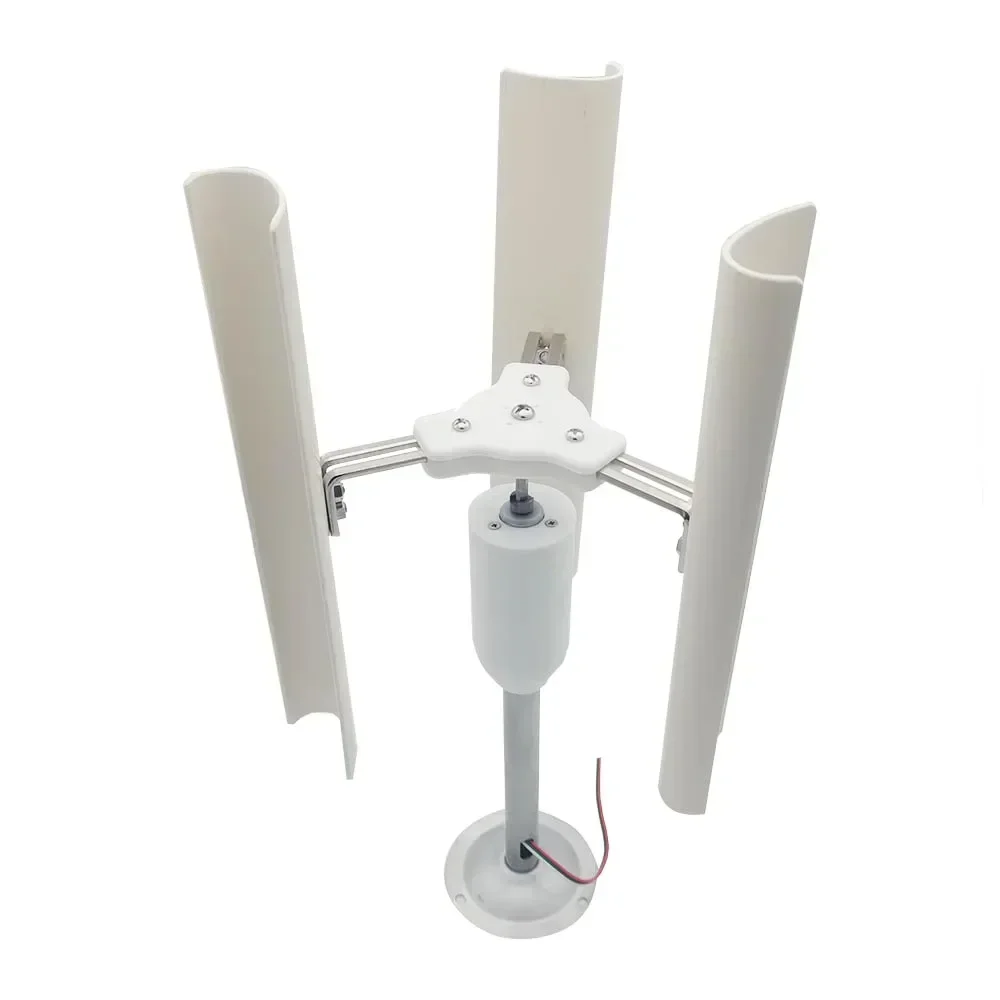 1-35W DIY Vertical Axis Wind Turbine Model Wind Power Generator Three-Phase Permanent Magnet Generator Windmill Toy Light Make