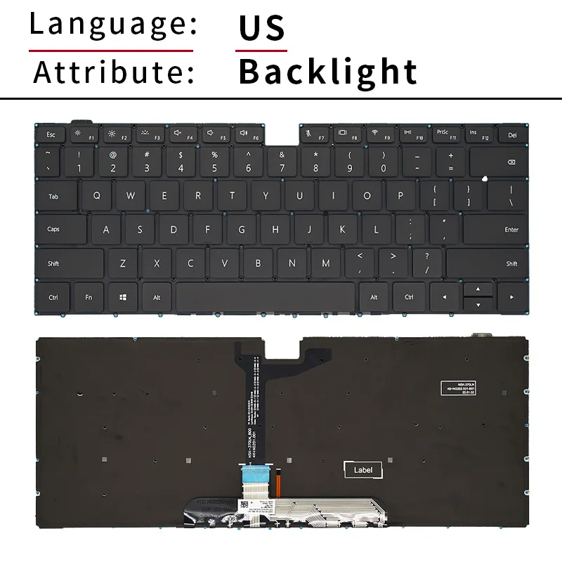 Russo us Teclado do Laptop Francês para Huawei Matebook D14 D15 Boh-wayq9r Boh-way9l Boh-wf9 Boh-way9p Magicbook 15 - Imagem 3
