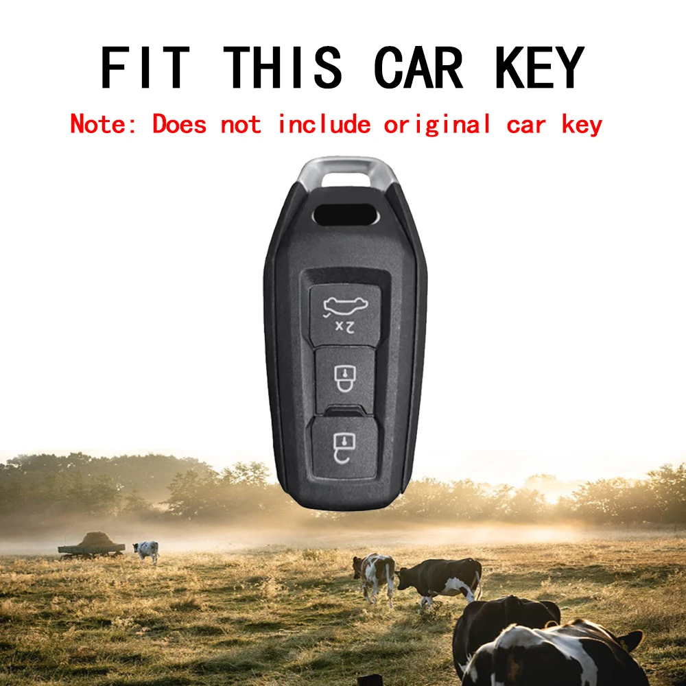 Premium Car Key Fob Cover with Keychain and Remote Decoration