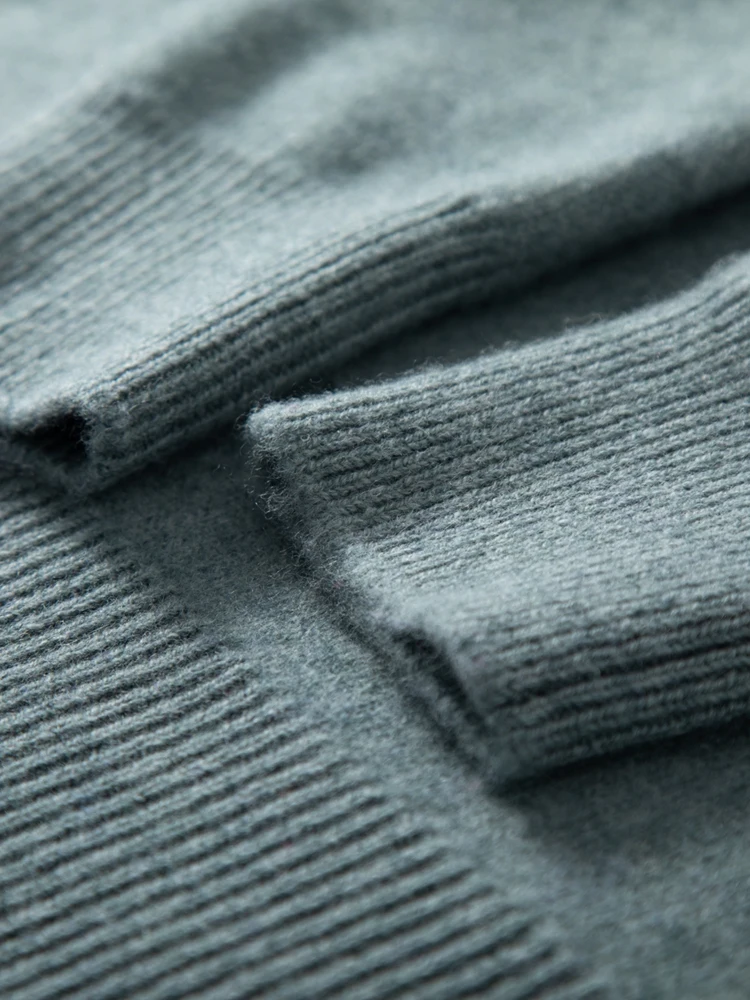 Light Luxury New Men's Sweater Autumn Winter Thick 100% Goat Cashmere O- Neck Pullovers Men Large Size Knitwear Youth Jumper