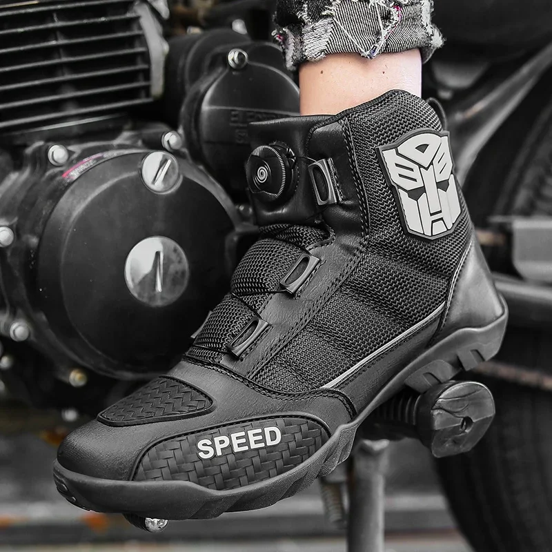 

Ботинки для мотокросса Профессиональные мужские внедорожники Мотобайкер Ботинки для верховой езды Мотоциклетные мужские ботинки Shane Мото обувь