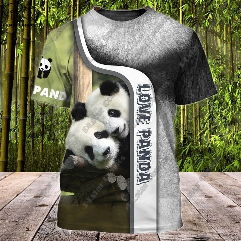 3D printing new animal series love panda art unisex clothing fun casual hoodie/sweatshirt/zipper/jacket/T-shirt X-6