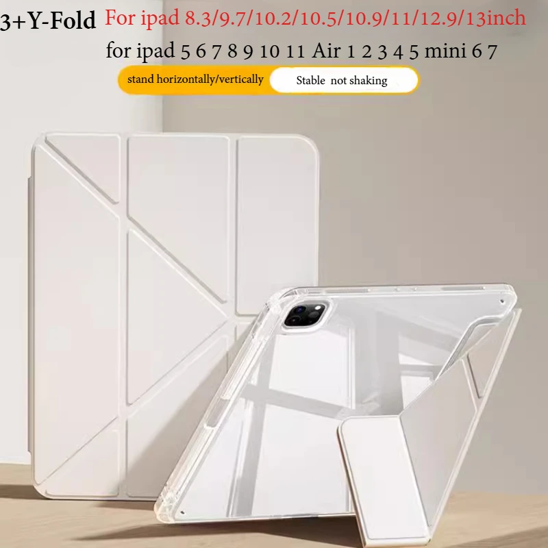 Universal Clear Case with Pencil Holder for iPad and Tablet Protection