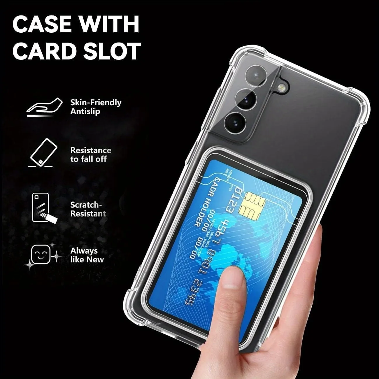 Clear ID ATM Card Slot Shockproof Case with Enhanced Protection