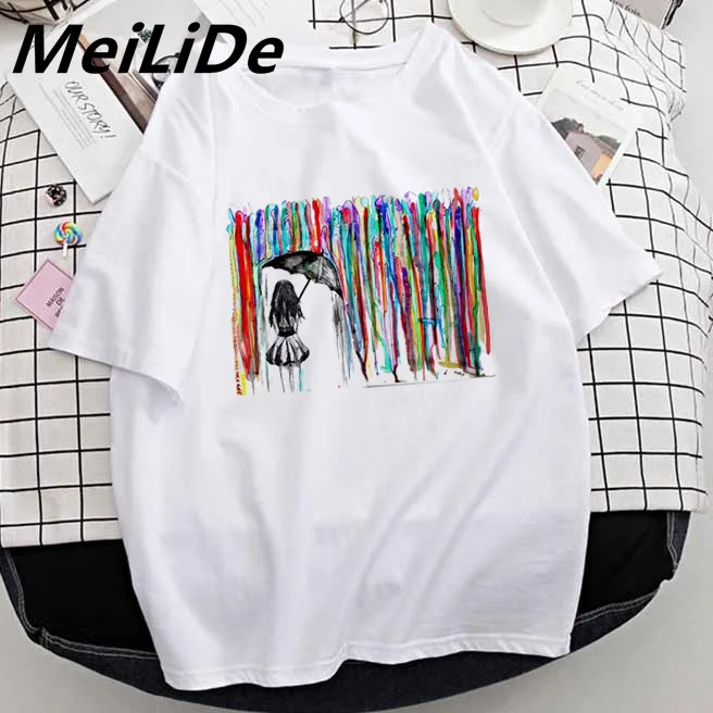 

Women Cartoon Fashion Love Letter Sweet Cute Ladies Print Graphic Summer Short Sleeve Female Clothes Tops Tees Tshirt T-Shirt