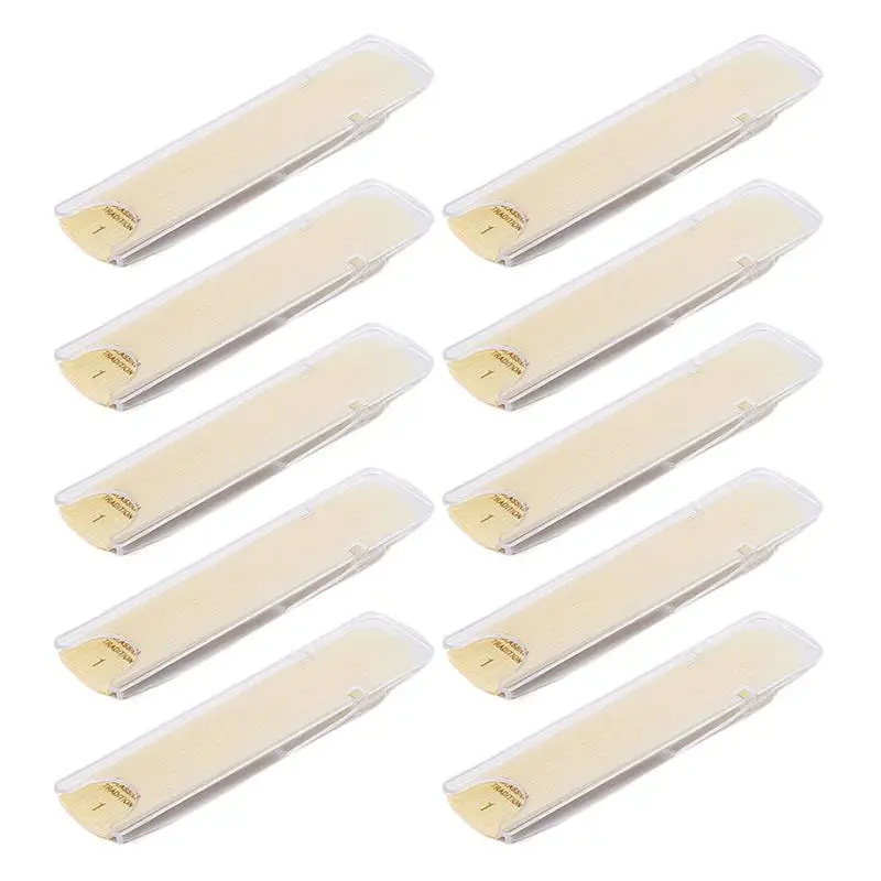 Hardness 1.0 1.5 2.0 2.5 3.0 3.5 10pcs Alto Saxophone Reeds Saxophone Whistle Pieces Natural Reed Replacement Parts