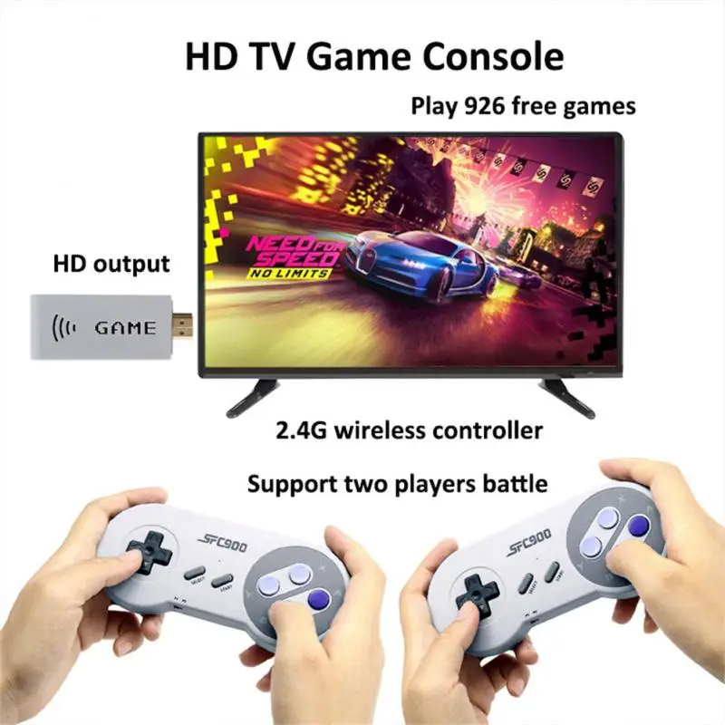 Super SNES NES용 비디오 게임 콘솔, 6100 게임 내장, HDMI 호환 TV 게임 스틱, 휴대용 게임 플레이어
