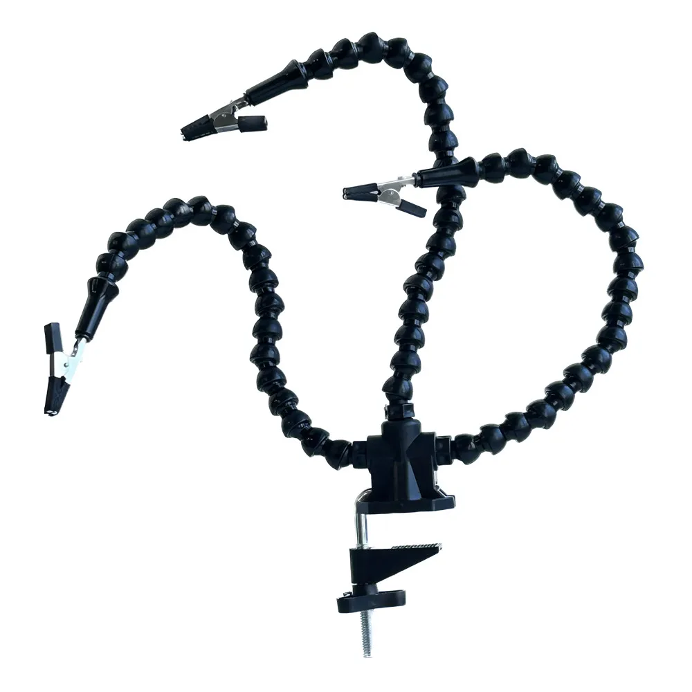 Multi-Purpose Soldering Stand with Flexible Arms and PCB Holder