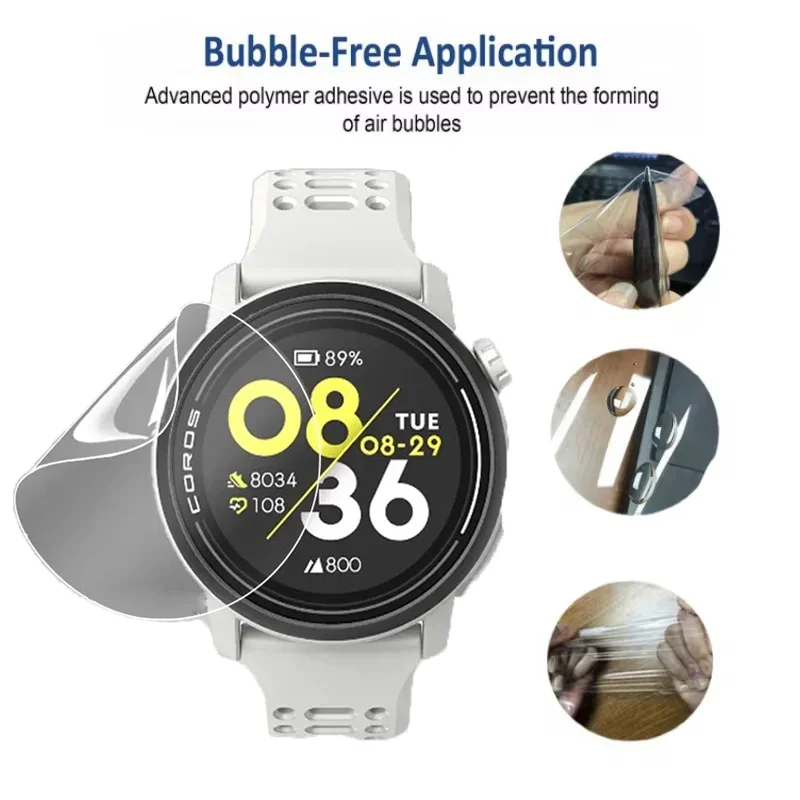 Durable Hydrogel Screen Protector for Smartwatches - Soft, Repairable Film Accessory
