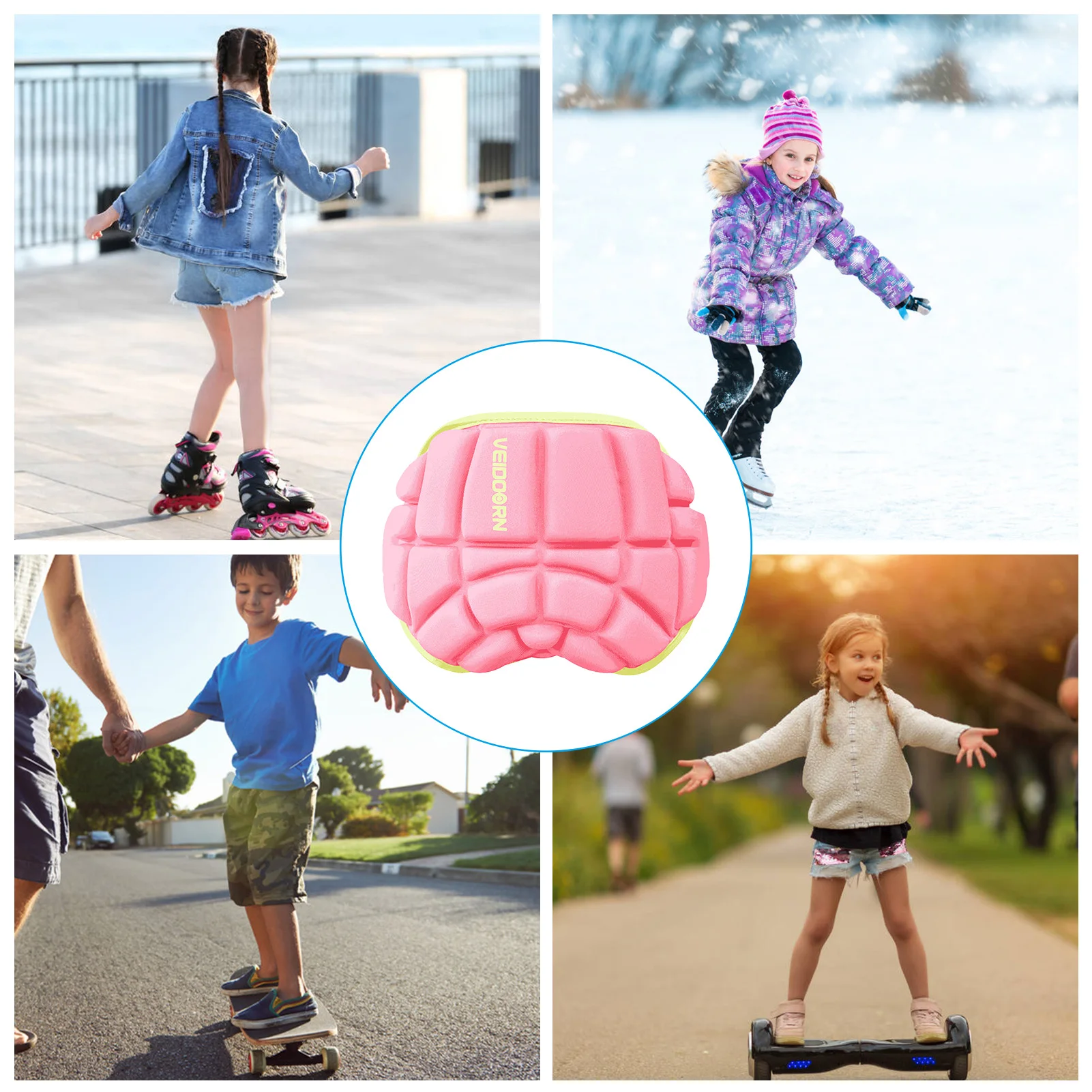 Sports Ski Skate Snowboard Protection Kid Protective Hip Pad Soft Padded Hip Shorts For Skiing Skating Skiing Protector Skating