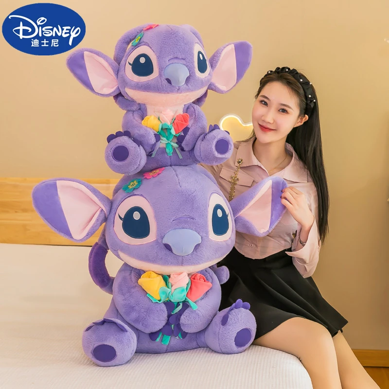 

35/55/70cm Hot Hot Disney New Style Stitch Cute Plush Toy Embroidery Angel Pp Cotton Doll Activity Gift Girlfriend Birthday Gift