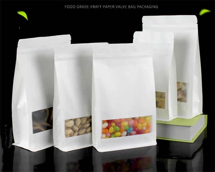 Paper Bag Ziplock 3d Jual 50PCS 3D Stand Up White Paper Foil Inlay