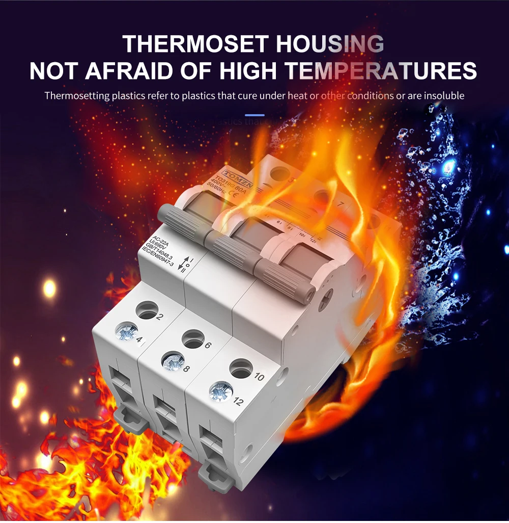 TO419G Changeover Switch 1234P 400V~ 80A MTS Dual Power Manual Transfer Isolatin