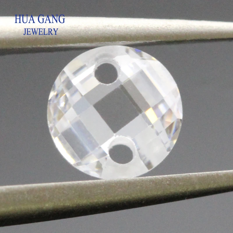 Cubic Zirconia Double Hole Stones 2