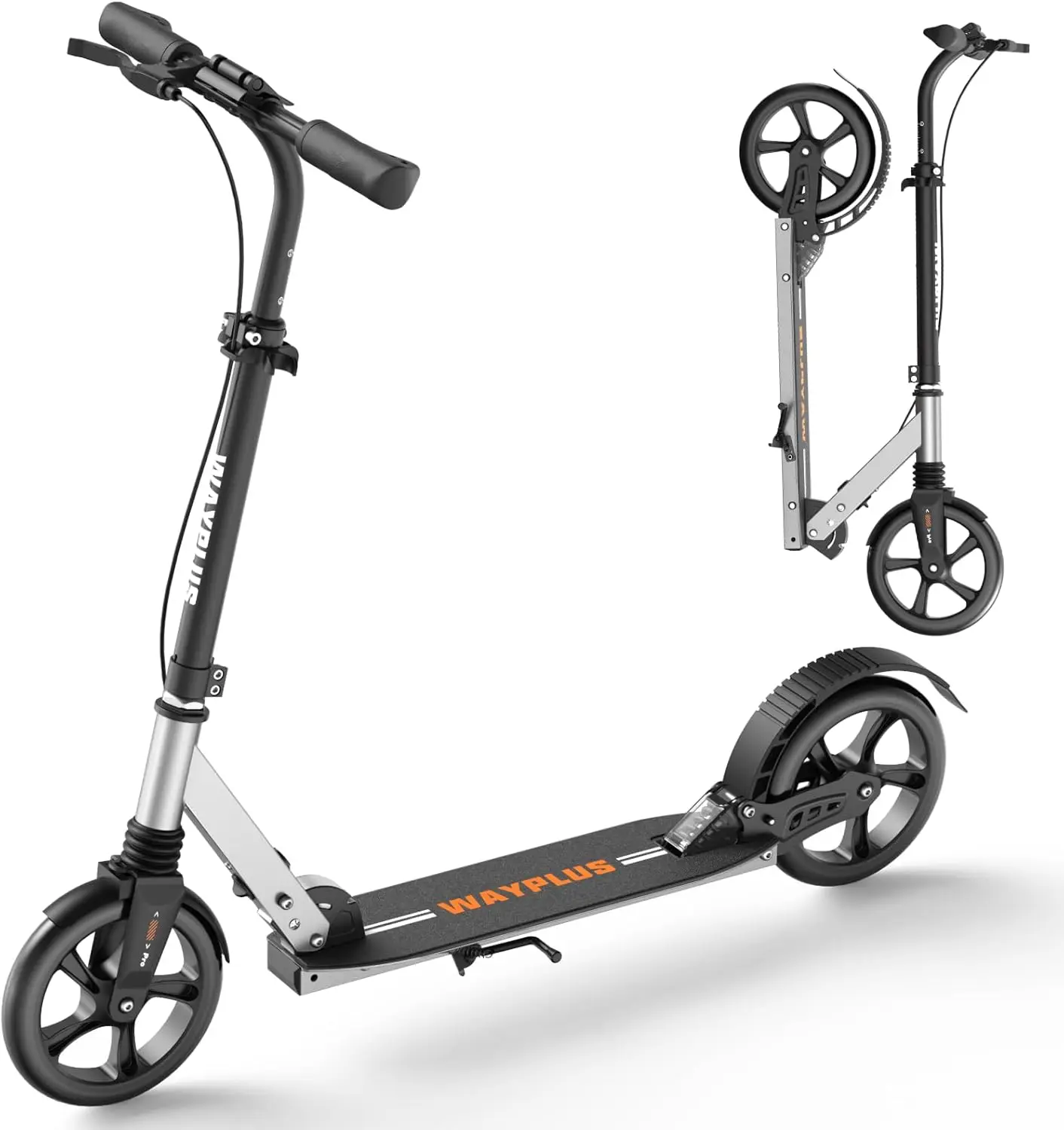 Kick Scooter for Ages 6+,Kid, Teens & Adults. Max Load 240 LBS. Foldable, Lightweight, 8IN Big Wheels for Kids, Teen and Adults