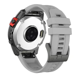 Premium Silicone Strap with QuickFit - Multiple Sizes Available - 22mm QuickFit (Gray)
