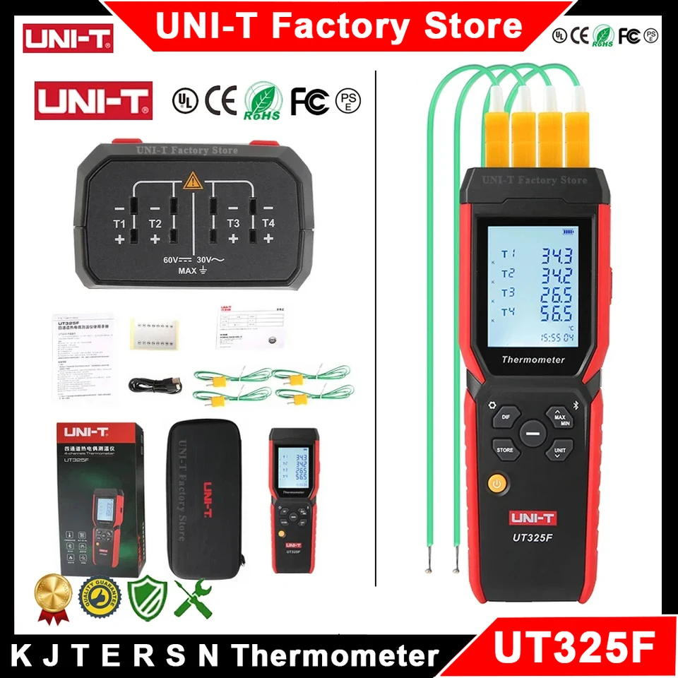 Thermomètre à Thermocouple Industrielle Type K à 2 Canaux -50C à 1300C Maroc 2