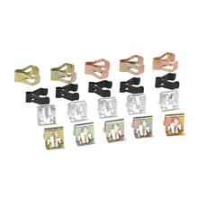 

20Pcs Universal Car Dashboard CD Panel Snaps Clips Retainer Metal Radios Buckle Rivets U-word Fastener Clip 4 Sizes Car Parts