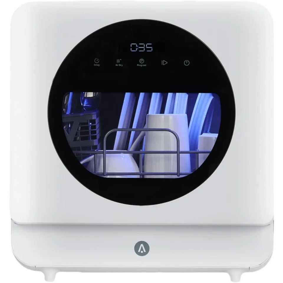 Portable Low Noise Countertop Dishwasher with 6 Programs