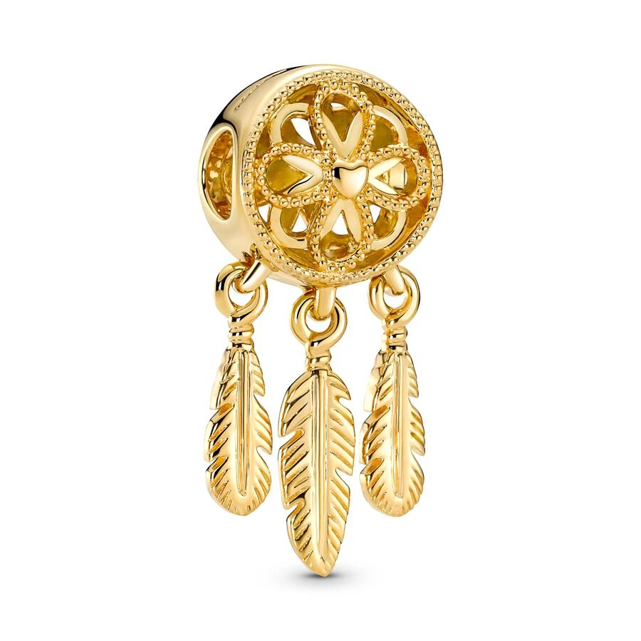 Gold plated Family Tree Festive Bell Christmas Tree Dangle Charm Beads Fit Original 925 Sterling Silver Bracelet Jewelry 6