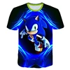 Summer Boy Anime Short Sleeve Sonic 3D Print T Shirts Children's Homewear Tee Daily Casual Tops 3-14Y Kids' Boys Sporty T-shirt 5