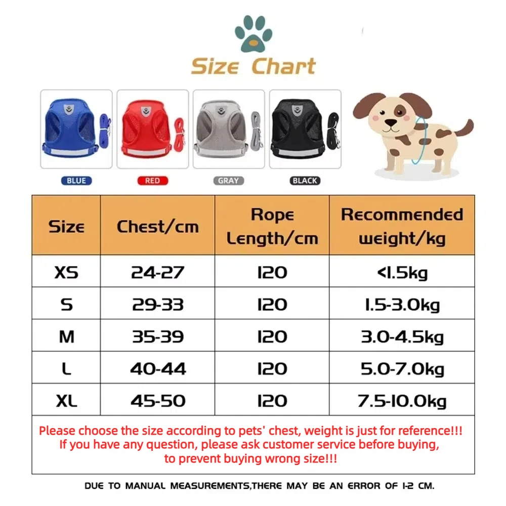 Cat Harness Lead Leash Set Adjustable Reflective Escape Proof Pet Mesh Vest Harness Puppy Dog Collar Small Dog Cat Pet Supplies 2
