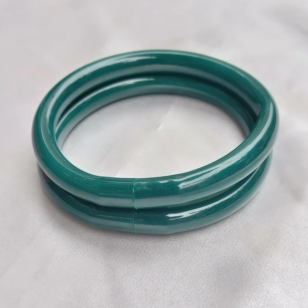 2pcs/set Jelly Bangles Bracelet for Women 9MM Exaggerated Round Bangle Senior Year 5
