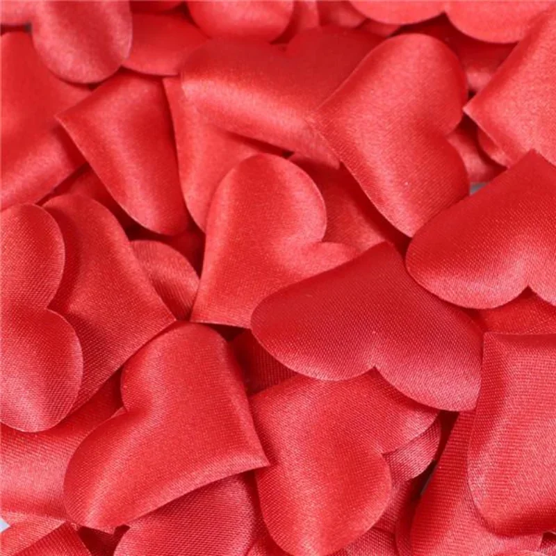 100pcs/bag Heart Shaped Petals Wedding Valentines Day Toss Table Decorations Birthday Decorations