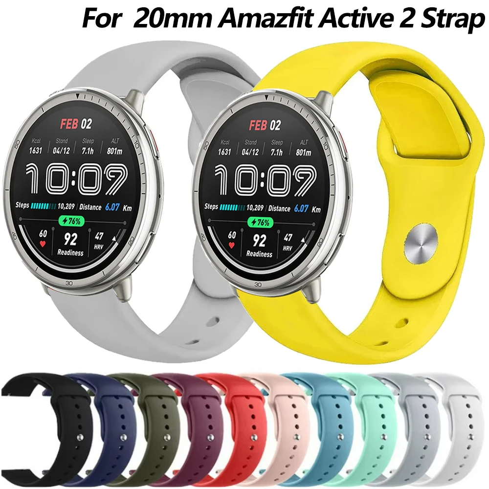 KoGiio 20mm Cinturino per Amazfit Active 2 / Active/GTR Mini/GTS 4, [2 Pezzi] Intrecciati Cinturini di Ricambio Elastico Blu navy & verde